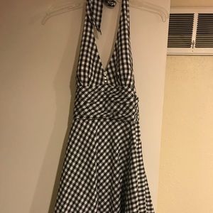 Robbie Bee gingham black white pin up dress 14